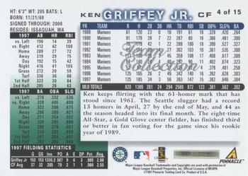 1998 Score Seattle Mariners #4 Ken Griffey Jr. Back