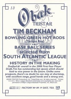 2009 TriStar Obak #13 Tim Beckham Back