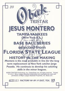 2009 TriStar Obak #20 Jesus Montero Back