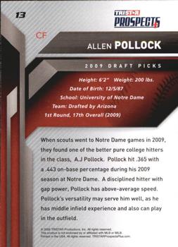 2009 TriStar Prospects Plus #13 Allen Pollock Back