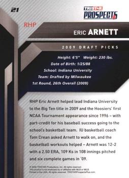 2009 TriStar Prospects Plus #21 Eric Arnett Back