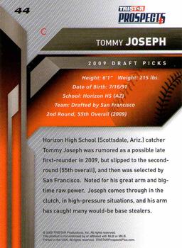 2009 TriStar Prospects Plus #44 Tommy Joseph Back