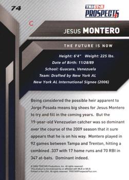 2009 TriStar Prospects Plus #74 Jesus Montero Back