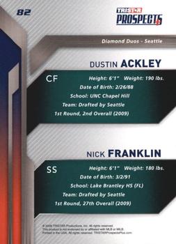 2009 TriStar Prospects Plus #82 Dustin Ackley / Nicholas Franklin Back