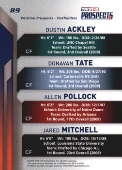 2009 TriStar Prospects Plus #89 Dustin Ackley / Donavan Tate / Allen Pollock / Jared Mitchell Back