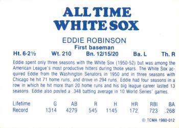 1980 TCMA All Time Chicago White Sox #012 Eddie Robinson Back