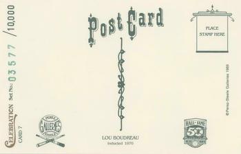 1989 Perez-Steele Celebration #7 Lou Boudreau Back