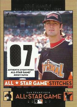 2007 Topps Updates & Highlights - All-Star Stitches #ASCH Cole Hamels Front