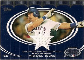 2008 Topps Updates & Highlights - All-Star Stitches #AS-MY Michael Young Front