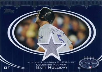 2008 Topps Updates & Highlights - All-Star Stitches #AS-MH Matt Holliday Front