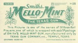 2014 Panini Golden Age - Mini Smith's Mello Mint #28 Frank Baker Back
