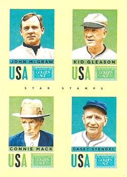2014 Panini Golden Age - Star Stamps #12 Casey Stengel / Connie Mack / Kid Gleason / John McGraw Front