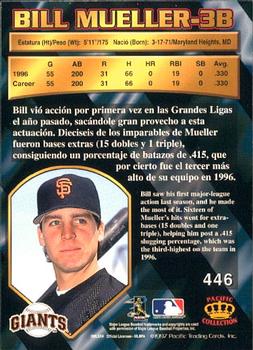 1997 Pacific Crown Collection #446 Bill Mueller Back