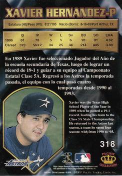 1997 Pacific Crown Collection #318 Xavier Hernandez Back