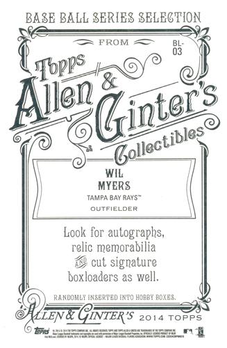 2014 Topps Allen & Ginter - Box Loaders #BL-03 Wil Myers Back