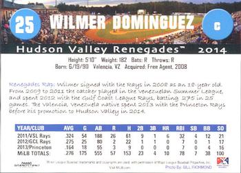2014 Grandstand Hudson Valley Renegades #6 Wilmer Dominguez Back