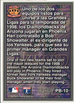 1996 Pacific Prism - Team Logos #PB-10 Arizona Diamondbacks Back