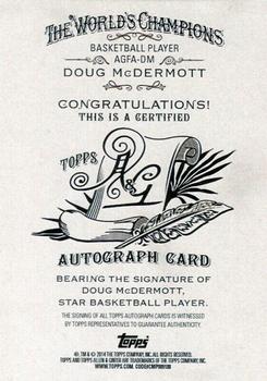 2014 Topps Allen & Ginter - Autographs Red Ink #AGFA-DM Doug McDermott Back