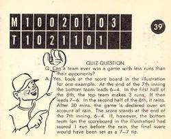 1952 Parkhurst Frostade International League (V338-1) #39 Quiz Front