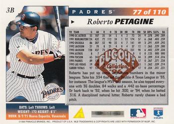 1996 Score - Dugout Collection (Series Two) #77 Roberto Petagine Back
