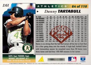 1996 Score - Dugout Collection Artist's Proofs (Series Two) #64 Danny Tartabull Back