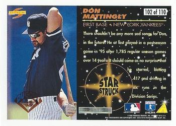 1996 Score - Dugout Collection Artist's Proofs (Series Two) #102 Don Mattingly Back