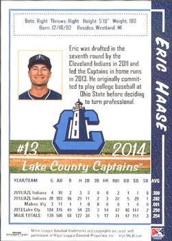 2014 Grandstand Lake County Captains #13 Eric Haase Back