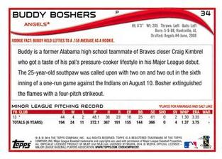 2014 Topps Mini #34 Buddy Boshers Back