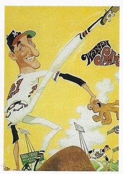 1985 Baseball Greats Caricatures #6 Warren Spahn Front