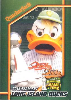 2013 Choice Long Island Ducks #1 QuackerJack Front