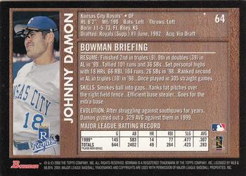 2000 Bowman - Retro/Future #64 Johnny Damon Back