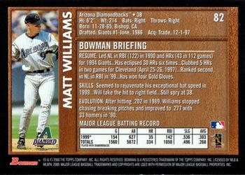 2000 Bowman - Retro/Future #82 Matt Williams Back