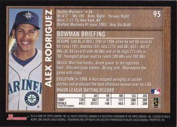 2000 Bowman - Retro/Future #95 Alex Rodriguez Back