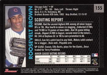 2000 Bowman - Retro/Future #155 Roosevelt Brown Back