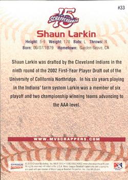 2013 Choice Mahoning Valley Scrappers #33 Shaun Larkin Back