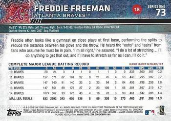 2015 Topps #73 Freddie Freeman Back