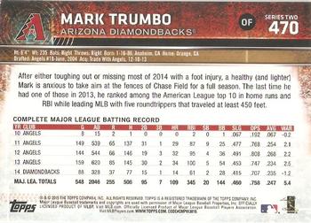 2015 Topps #470 Mark Trumbo Back