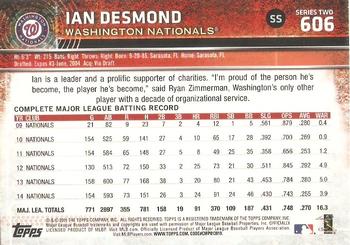 2015 Topps #606 Ian Desmond Back