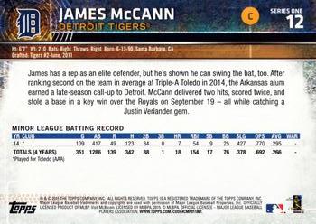 2015 Topps #12 James McCann Back