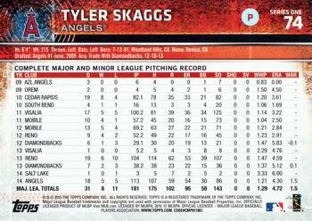 2015 Topps #74 Tyler Skaggs Back