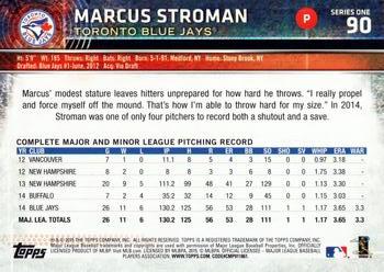 2015 Topps #90 Marcus Stroman Back