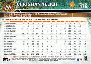2015 Topps #178 Christian Yelich Back
