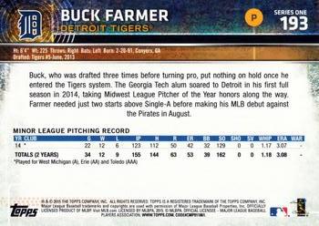 2015 Topps #193 Buck Farmer Back