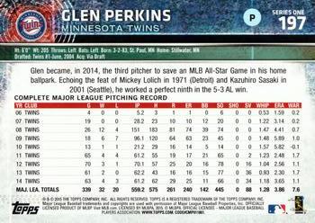 2015 Topps #197 Glen Perkins Back