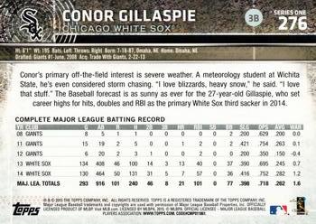 2015 Topps #276 Conor Gillaspie Back