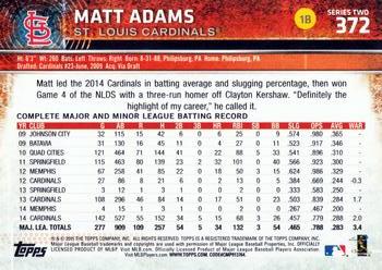 2015 Topps #372 Matt Adams Back