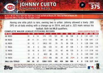 2015 Topps #375 Johnny Cueto Back