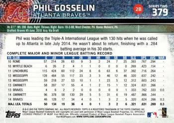 2015 Topps #379 Phil Gosselin Back