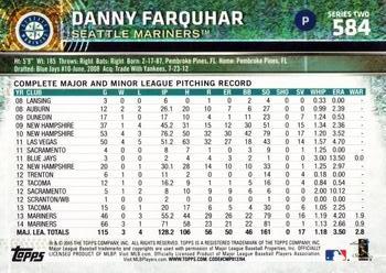 2015 Topps #584 Danny Farquhar Back