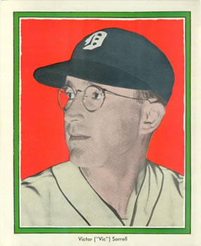 1935 Detroit Free Press Tigers (M120) #NNO Vic Sorrell Front